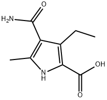 4-carbamoyl-3-ethyl-5-methyl-1H-pyrrole-2-carboxylic acid Struktur