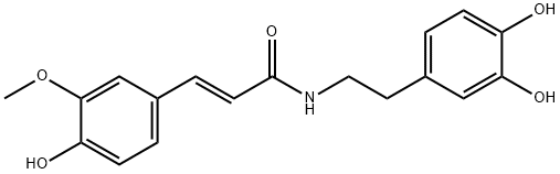 2-Propenamide, N-[2-(3,4-dihydroxyphenyl)ethyl]-3-(4-hydroxy-3-methoxyphenyl)-, (2E)- 化学構造式