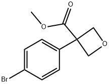 3-Oxetanecarboxylic acid, 3-(4-bromophenyl)-, methyl ester Structure