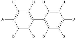 4′-Bromo-1,1′-biphenyl-2,2′,3,3′,4,5,5′,6,6′-d9 Structure