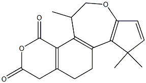 1,2,6,7,8,9-ヘキサヒドロ-1,6,6-トリメチル-3,11-ジオキサナフト[2,1-e]アズレン-10,12-ジオン 化学構造式
