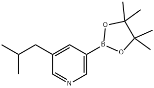 3-isobutyl-5-(4,4,5,5-tetramethyl-1,3,2-dioxaborolan-2-yl)pyridine Struktur