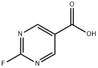 5-Pyrimidinecarboxylic acid, 2-fluoro- 化学構造式