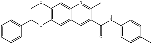 6-Benzyloxy-7-methoxy-2-methylquinoline-3-carboxylic acid p-tolylamide Structure