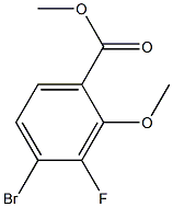 4-溴-3-氟-2-甲氧基苯甲酸甲酯, 1427423-36-6, 结构式