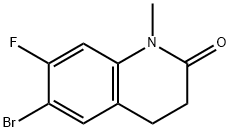 6-bromo-7-fluoro-1-methyl-3,4-dihydroquinolin-2(1H)-one Struktur