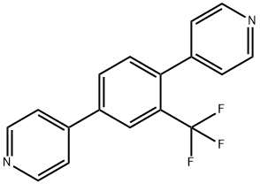 Pyridine, 4,4'-[2-(trifluoromethyl)-1,4-phenylene]bis- 化学構造式