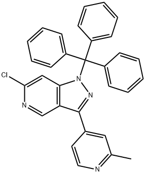 6-Chloro-3-(2-methylpyridin-4-yl)-1-trityl-1H-pyrazolo[4,3-c]pyridine Struktur