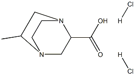 5-methyl-1,4-diazabicyclo[2.2.2]octane-2-carboxylic acid dihydrochloride Structure