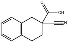 2-cyano-1,2,3,4-tetrahydronaphthalene-2-carboxylic acid Struktur