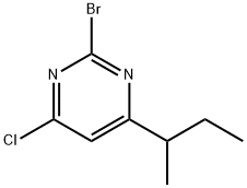 2-Bromo-4-chloro-6-(sec-butyl)pyrimidine Struktur