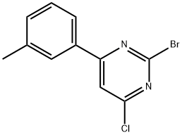 2-Bromo-4-chloro-6-(3-tolyl)pyrimidine 结构式