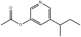 5-(sec-butyl)-3-acetoxypyridine 结构式
