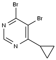 4,5-Dibromo-6-(cyclopropyl)pyrimidine 结构式