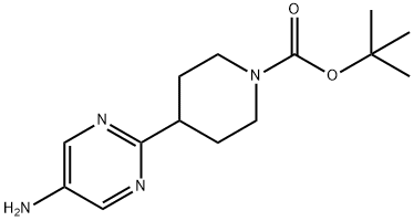 tert-butyl 4-(5-aminopyrimidin-2-yl)piperidine-1-carboxylate Structure