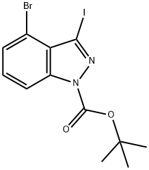 tert-butyl 4-bromo-3-iodo-1H-indazole-1-carboxylate,1448699-27-1,结构式