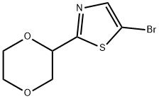 5-bromo-2-(1,4-dioxane-2-yl)thiazole Struktur