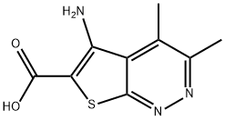 5-amino-3,4-dimethylthieno[2,3-c]pyridazine-6-carboxylic acid Struktur