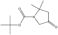 tert-butyl 2,2-dimethyl-4-oxopyrrolidine-1-carboxylate 化学構造式