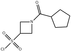 1-cyclopentanecarbonylazetidine-3-sulfonyl chloride Struktur