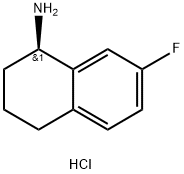 (1R)-7-氟-1,2,3,4-四氢萘-1-胺盐酸, 1466429-31-1, 结构式