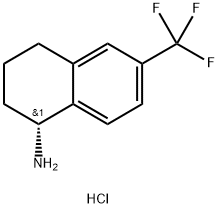 (1R)-6-(TRIFLUOROMETHYL)-1,2,3,4-TETRAHYDRONAPHTHYLAMINE HYDROCHLORIDE 结构式