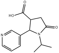 1-Isopropyl-5-oxo-2-pyridin-3-yl-pyrrolidine-3-carboxylic acid Struktur