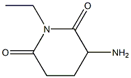 3-amino-1-ethylpiperidine-2,6-dione 化学構造式