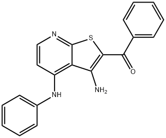 (3-amino-4-anilinothieno[2,3-b]pyridin-2-yl)(phenyl)methanone 结构式
