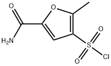 5-氨基甲酰基-2-甲基呋喃-3-磺酰氯 结构式