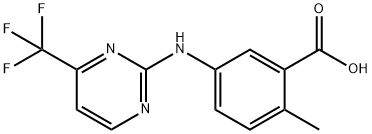 2-methyl-5-((4-(trifluoromethyl)pyrimidin-2-yl)amino)benzoic acid Struktur