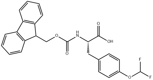 3-[4-(difluoromethoxy)phenyl]-2-({[(9H-fluoren-9-yl)methoxy]carbonyl}amino)propanoic acid Struktur