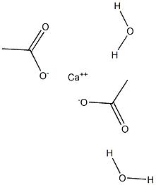 二酢酸カルシウム·2水和物 化学構造式