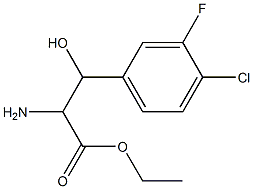 ethyl 2-amino-3-(4-chloro-3-fluorophenyl)-3-hydroxypropanoate Struktur