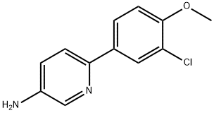 6-(3-Chloro-4-methoxyphenyl)pyridin-3-amine 化学構造式