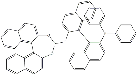 Dinaphtho[2,1-d:1',2'-f][1,3,2]dioxaphosphepin, 4-[[(1R)-2'-(diphenylphosphino)[1,1'-binaphthalen]-2-yl]oxy]-, (11bS)- Struktur