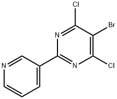 5-bromo-4,6-dichloro-2-(pyridin-3-yl)pyrimidine Structure