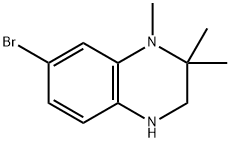 7-bromo-1,2,2-trimethyl-1,2,3,4-tetrahydroquinoxaline Struktur