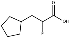 3-cyclopentyl-2-fluoropropanoic acid Struktur