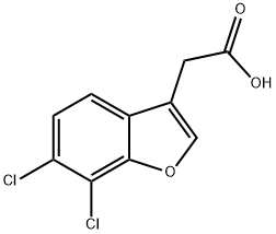2-(6,7-dichlorobenzofuran-3-yl)acetic acid Struktur