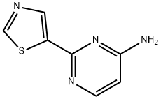 2-(1,3-thiazol-5-yl)pyrimidin-4-amine 化学構造式