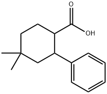 4,4-dimethyl-2-phenylcyclohexane-1-carboxylic acid Struktur