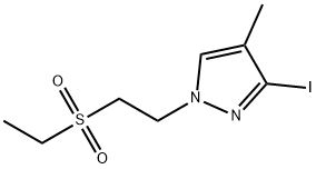1-[2-(乙磺酰基)乙基]-3-碘-4-甲基-1H-吡唑 结构式