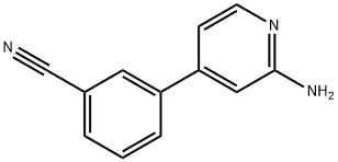 2-Amino-4-(3-cyanophenyl)pyridine Structure