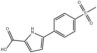 5-(4-(methylsulfonyl)phenyl)-1H-pyrrole-2-carboxylic acid Structure