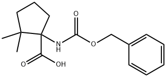 1-(((benzyloxy)carbonyl)amino)-2,2-dimethylcyclopentanecarboxylic acid Structure