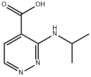 3-(isopropylamino)pyridazine-4-carboxylic acid 化学構造式