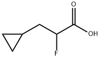 3-cyclopropyl-2-fluoropropanoic acid 化学構造式