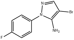 4-bromo-1-(4-fluorophenyl)-1H-pyrazol-5-amine Struktur