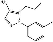 1-(3-methylphenyl)-5-propyl-1H-pyrazol-4-amine Struktur